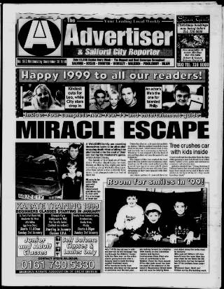 cover page of Salford Advertiser published on December 30, 1998