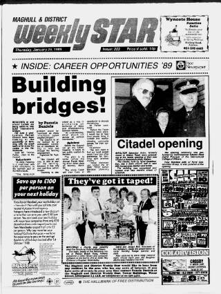 cover page of Maghull & Aintree Star published on January 26, 1989