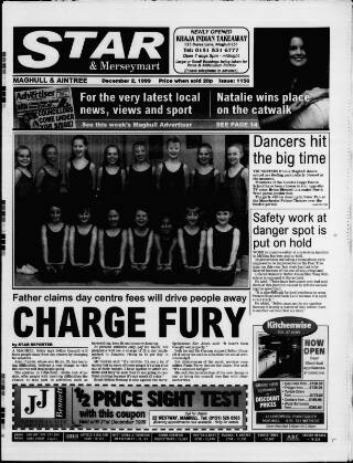 cover page of Maghull & Aintree Star published on December 2, 1999