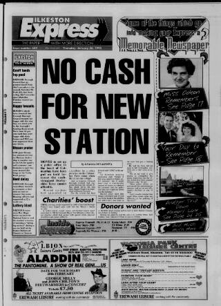 cover page of Ilkeston Express published on January 26, 1995