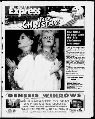 cover page of Ilkeston Express published on December 25, 1997