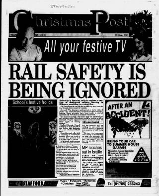 cover page of Stafford Post published on December 24, 1998