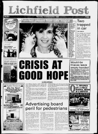 cover page of Lichfield Post published on November 23, 1995