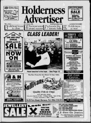 cover page of Holderness Advertiser published on January 26, 1995