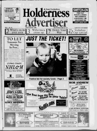 cover page of Holderness Advertiser published on November 23, 1995