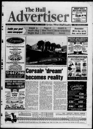 cover page of West Hull Advertiser published on January 6, 1999