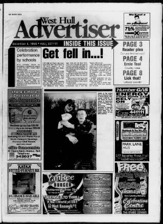 cover page of West Hull Advertiser published on December 8, 1999