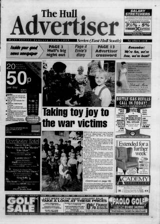 cover page of East Hull Advertiser published on January 27, 1999