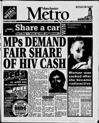 cover page of Manchester Metro News published on November 18, 1999