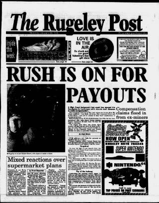 cover page of Rugeley Post published on January 29, 1998