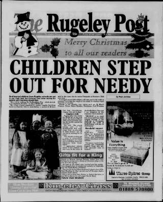 cover page of Rugeley Post published on December 23, 1999