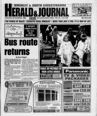 cover page of Hinckley Herald & Journal published on December 23, 1999