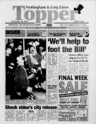 cover page of Nottingham & Long Eaton Topper published on January 20, 1999