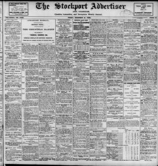 cover page of Stockport Advertiser and Guardian published on December 25, 1908