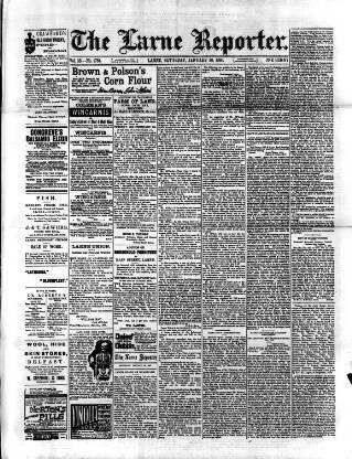 cover page of Larne Reporter and Northern Counties Advertiser published on January 26, 1895