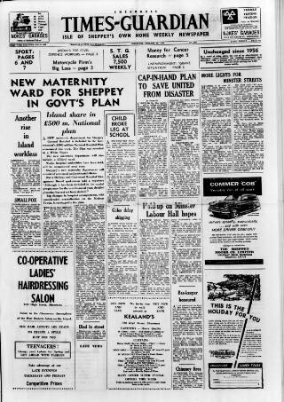 cover page of Sheerness Times Guardian published on January 26, 1962