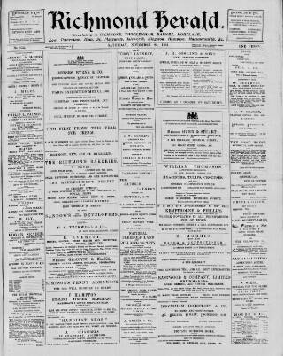 cover page of Richmond Herald published on November 23, 1901