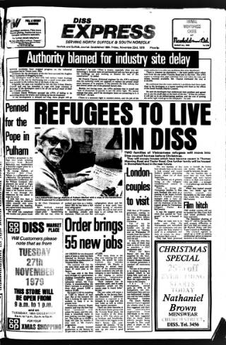 cover page of Diss Express published on November 23, 1979