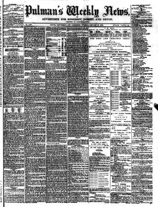 cover page of Pulman's Weekly News and Advertiser published on January 26, 1886