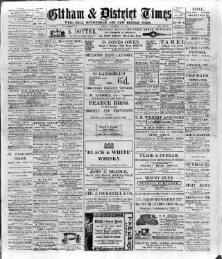 cover page of Eltham & District Times published on December 25, 1908