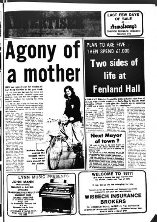 cover page of Fenland Citizen published on January 26, 1977