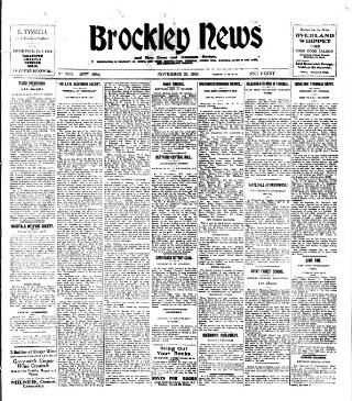 cover page of Brockley News published on November 23, 1928