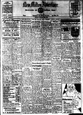 cover page of New Milton Advertiser published on November 23, 1946