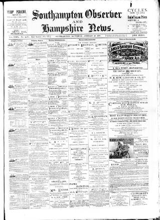 cover page of Southampton Observer and Hampshire News published on January 26, 1895