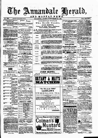 cover page of Annandale Herald and Moffat News published on November 23, 1882