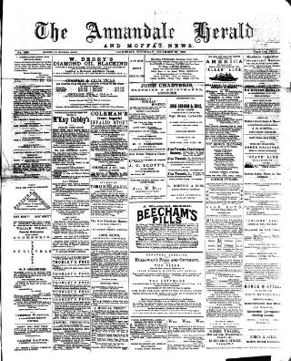 cover page of Annandale Herald and Moffat News published on December 25, 1890