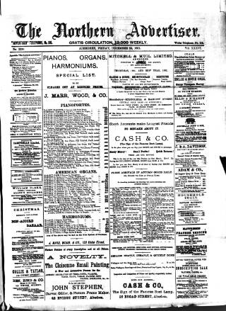 cover page of Northern Advertiser (Aberdeen) published on December 25, 1891