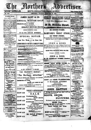 cover page of Northern Advertiser (Aberdeen) published on January 26, 1892