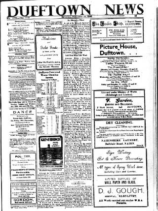 cover page of Dufftown News and Speyside Advertiser published on November 23, 1946