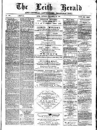 cover page of Leith Herald published on November 23, 1889