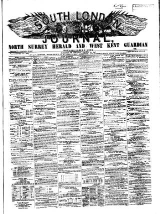 cover page of South London Journal published on January 26, 1867