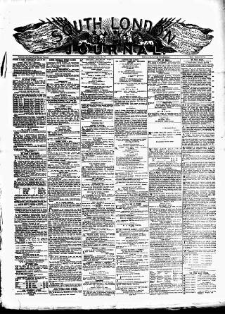 cover page of South London Journal published on December 30, 1893