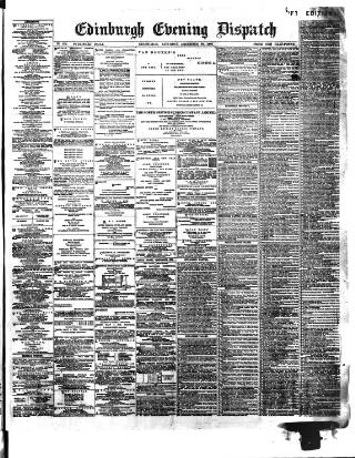 cover page of Edinburgh Evening Dispatch published on December 25, 1886