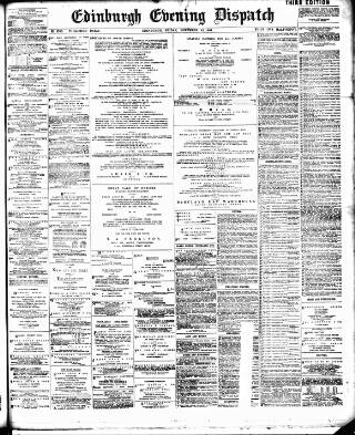 cover page of Edinburgh Evening Dispatch published on November 23, 1894