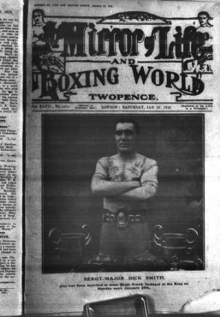 cover page of Boxing World and Mirror of Life published on January 26, 1918