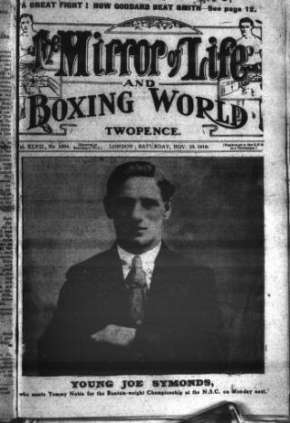 cover page of Boxing World and Mirror of Life published on November 23, 1918