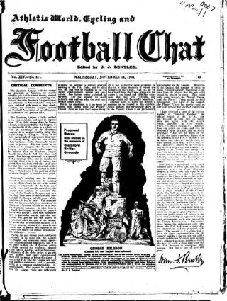 cover page of Athletic Chat published on November 18, 1908