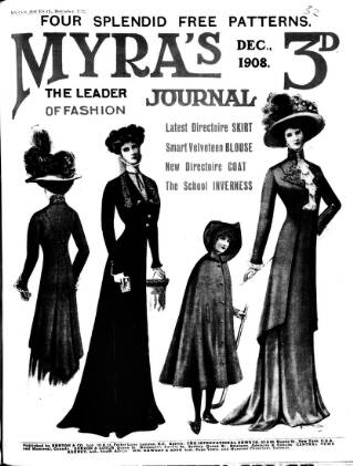 cover page of Myra's Journal of Dress and Fashion published on December 1, 1908