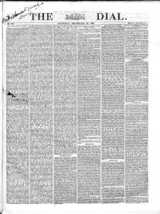 cover page of Dial published on December 26, 1863