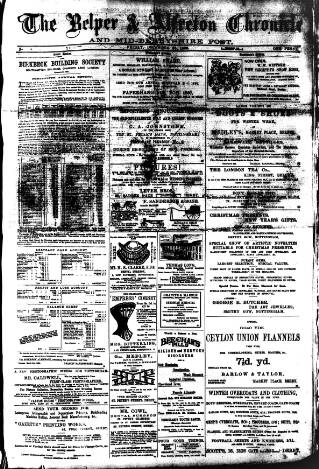 cover page of Belper & Alfreton Chronicle published on December 25, 1896