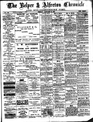 cover page of Belper & Alfreton Chronicle published on January 26, 1900