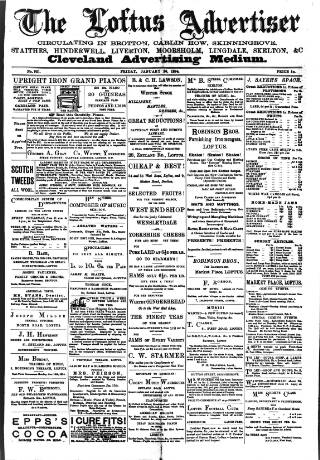 cover page of Loftus Advertiser published on January 26, 1894