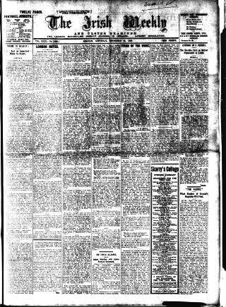 cover page of Irish Weekly and Ulster Examiner published on December 25, 1909