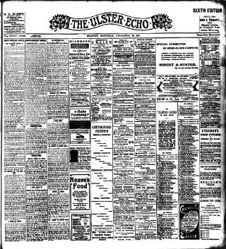 cover page of Ulster Echo published on November 23, 1907