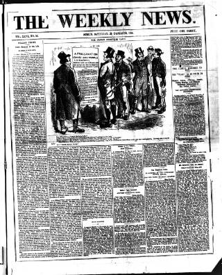 cover page of Dublin Weekly News published on December 25, 1886