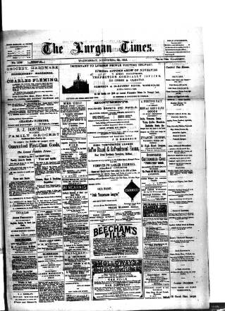 cover page of Lurgan Times published on November 23, 1892